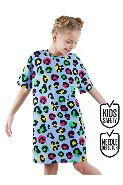 Denokids Leopard Girl's Oversize Dress
