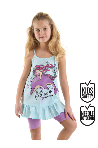 Denokids Girl's Strappy Summer Tunic and Leggings Set - Best Friends