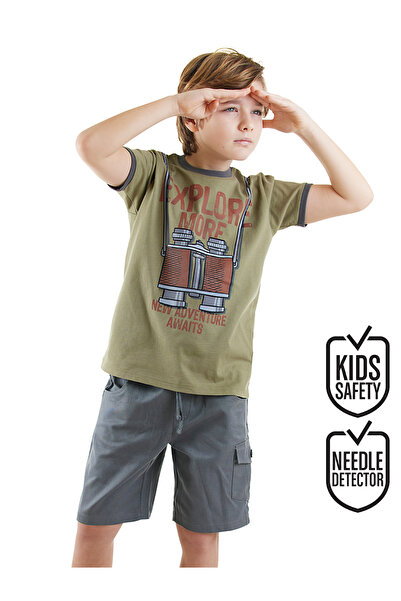 Denokids Explorează Set de pantaloni scurți din Gabardină pentru băieți