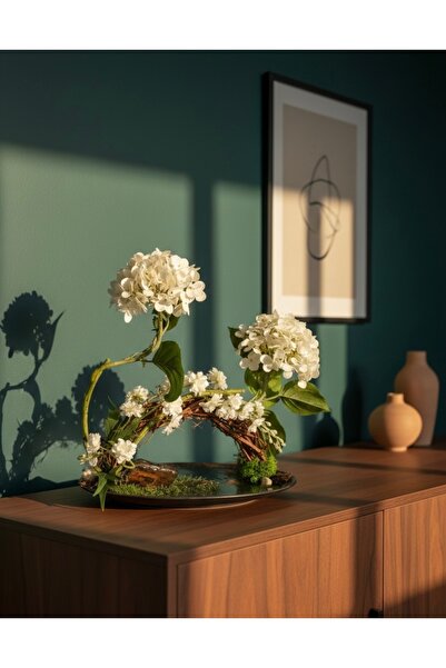 Flower Ortanca Aranjmanı | Beyaz, Pembe, Mavi, Mor Renk Seçenekli Dekoratif Ç...