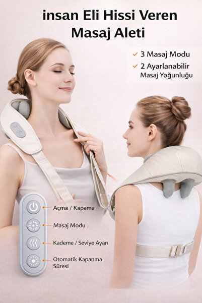 Arfseb Ovmalı, yoğurmalı Masaj Aleti-Boyun, sırt ve omuzlar için İdeal