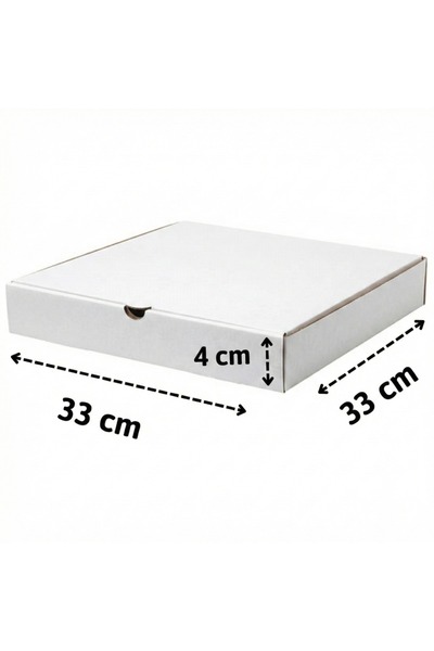 Koli Center Pizza Kutusu Beyaz 33x33x4 (100 ADET)