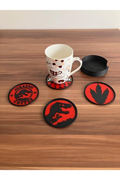 genomera 4-Piece Jurassic Park Coasters