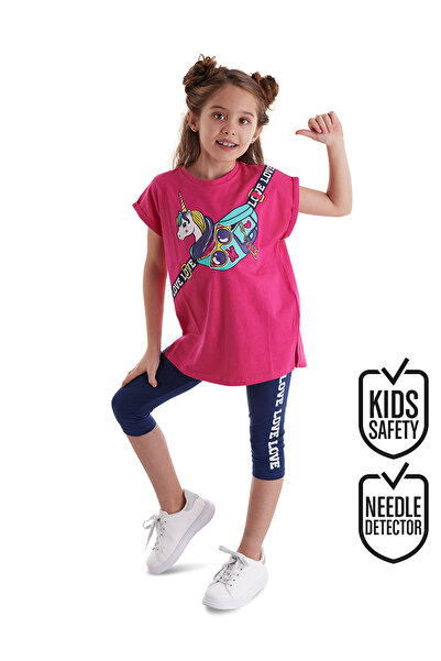 MSHB&G Set de tricou pentru fete cu geantă Unicorn