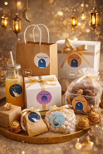 Alaa Butik Online Ramazan Temalı Yuvarlak Sticker Seti 5 Farklı Tasarım | Hed...