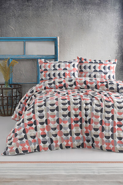 DEMOTEKS Set lenjerie de pat dublu husa pilota din bumbac cearceaf plic, cear...