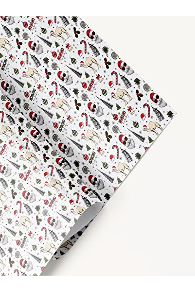 Share the Love ورق تغليف هدايا عيد الميلاد الأبيض بنقشة سانتا - ورق تغليف هدا...