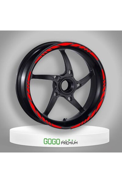 Genel Markalar FLORASAN KIRMIZI HONDA PCX UYUMLU BÜYÜK 1 SET JANT ŞERİDİ