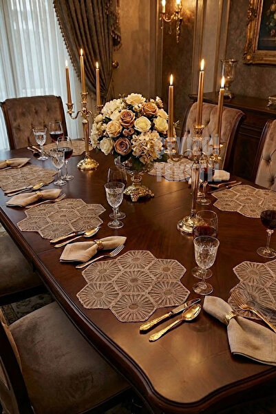 Çt Çeyizci Tekstil Supla, Kahve Amerikan Servis 6lı Supla, 6 Adet Supla, 6lı ...