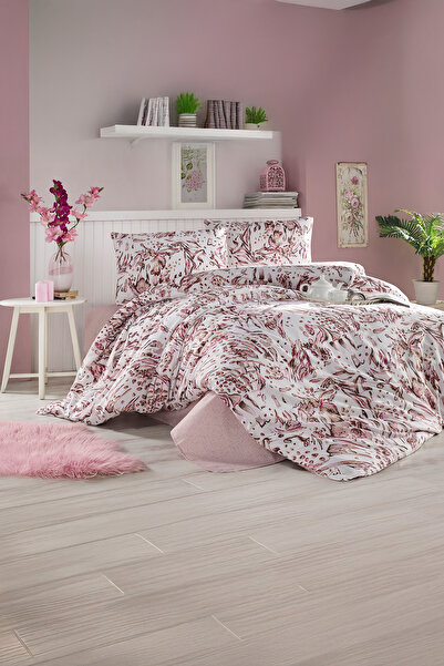 DEMOTEKS Set lenjerie de pat dublu husa pilota din bumbac cearceaf plic, cear...