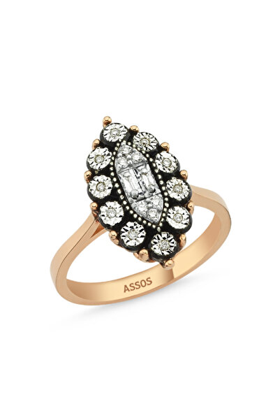 Assos Pırlanta 0.12 Karat Elmas Fantezi Yüzük