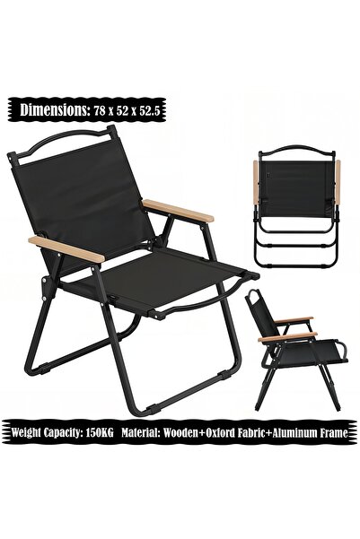 Generic Aluminum Frame Folding Camping Chair With Armrest for Travel Picnic B...