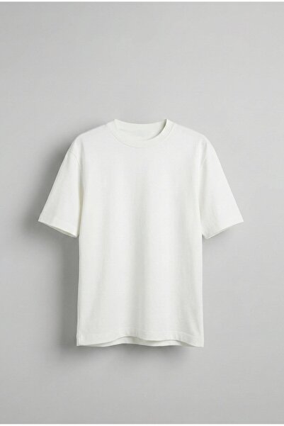 ablukaonline Men's Oversized Premium Fabric Grammage Basic T-Shirt White