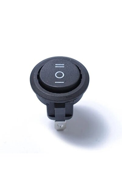 Maroces MR-134E-5 MİNİ (S) YUVARLAK IŞIKSIZ ANAHTAR ON-OFF-ON 3 BACAKLI SİYAH