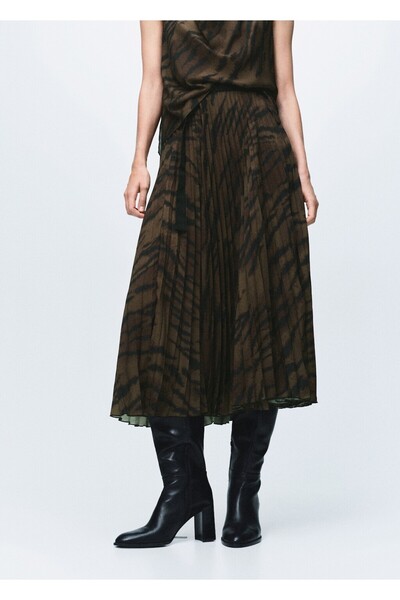 MANGO Woman Kemerli pilili etek