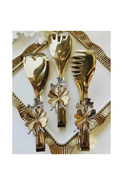 ZADE HOME مجموعة من 3 ملاقط ذهبية على شكل فراشة MSSS024