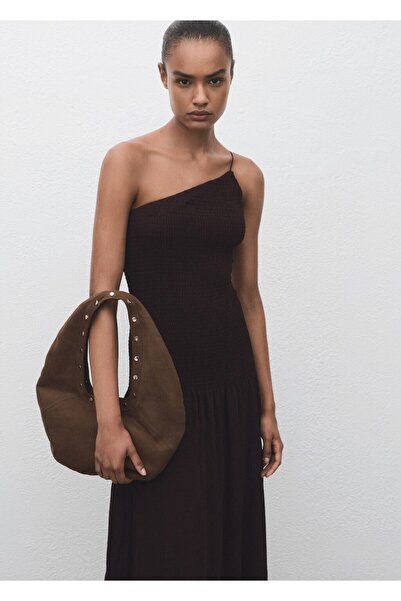 MANGO Woman Büzgülü asimetrik elbise