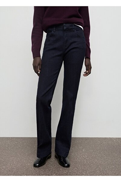 MANGO Woman Flare orta bel rinse wash jean