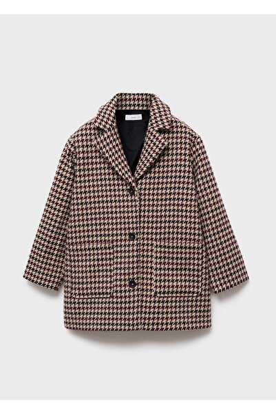 MANGO Kids Kazayağı desenli palto