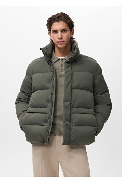 MANGO Man Su itici kapitone kısa anorak