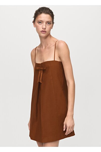MANGO Woman Bağ detaylı elbise
