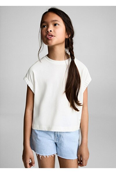 MANGO Kids Μπλουζάκι με μανίκια με κορδόνια