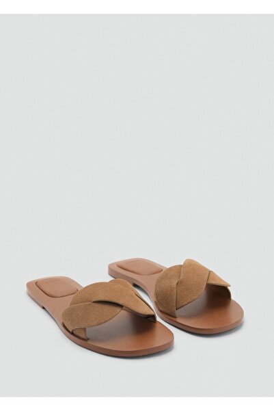 Mango Teen Sandale sa kožnim remenom