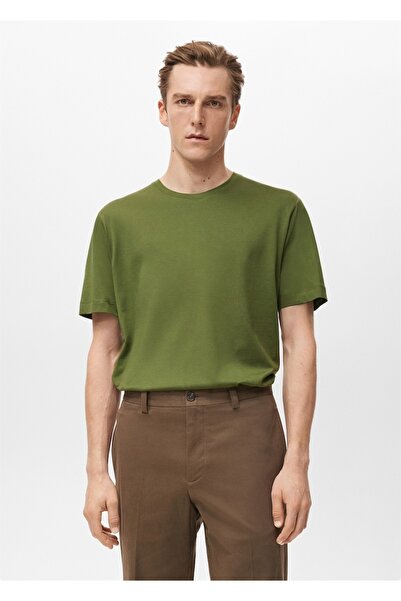 MANGO Man Regular kesim %100 pamuklu tişört