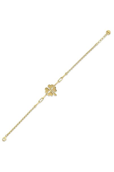 Assos Pırlanta Şans Yonca Altın Bileklik - 14K