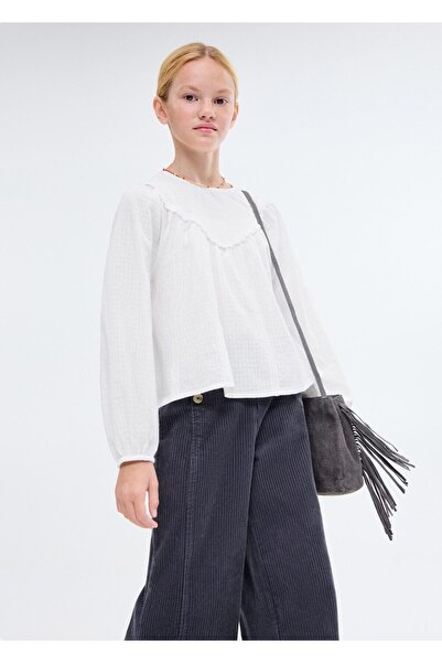 MANGO Kids Bluza cu detalii din dantela