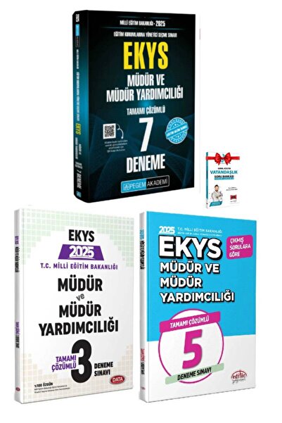 Pegem Akademi Yayıncılık 2025 Pegem EKYS Müdür ve Müdür Yardımcılığı Deneme+D...