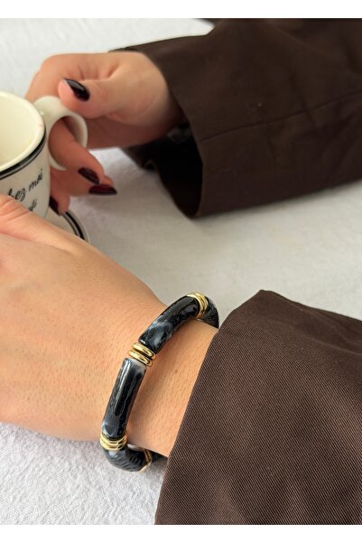 KİLİGİSTANBUL GOLD DETAYLI BORU BİLEKLİK