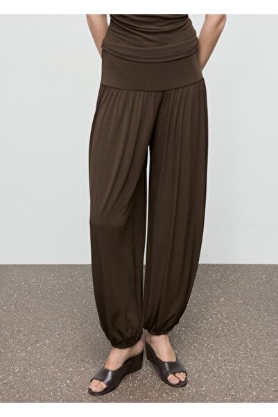 MANGO Woman Beli lastikli balon pantolon