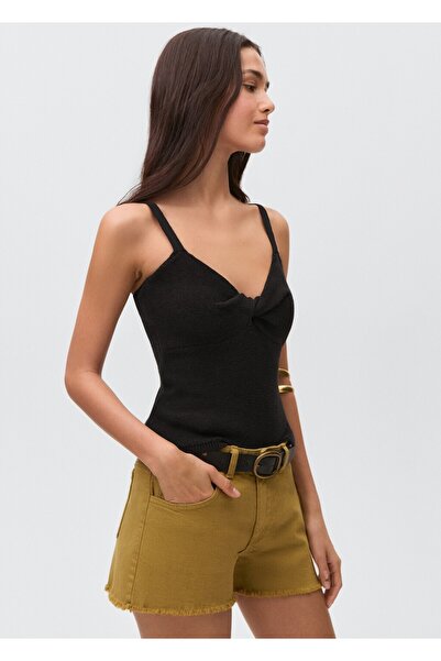 Mango Teen Askılı triko bluz