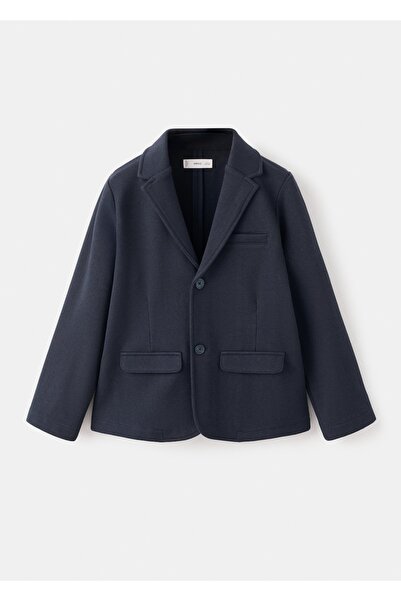 MANGO Kids Pamuklu pike blazer ceket