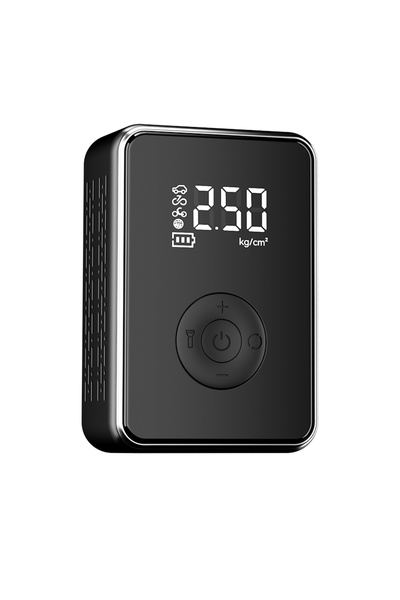 zyteq Compresor auto portabil ZYTEQ®, afisaj digital, lanterna LED, 150 PSI, baterie 2×2000 mAh, negru