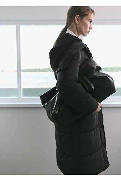 MANGO Woman Kapüşonlu kapitone anorak