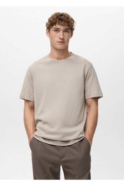 MANGO Man Regular kesim %100 pamuklu tişört