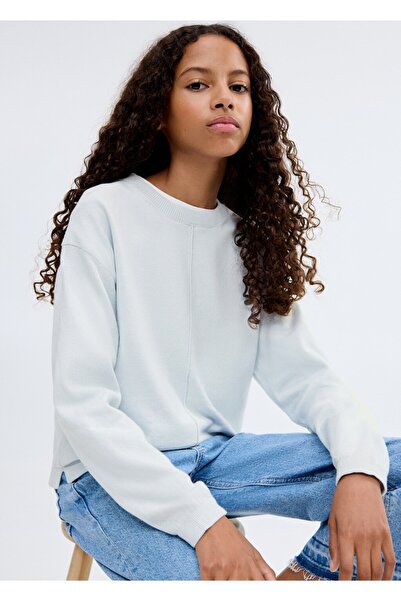 MANGO Kids Dekoratif dikişli koton kazak