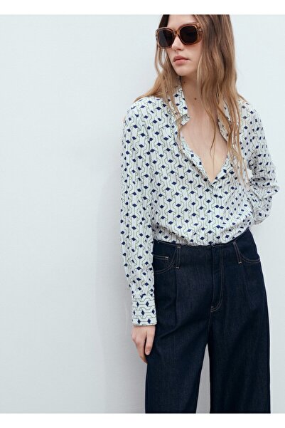 MANGO Woman Geometrik desenli gömlek