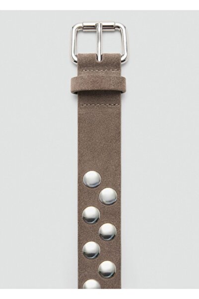 MANGO Woman Zımbalı süet kemer