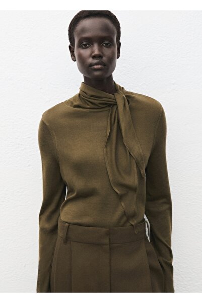 MANGO Woman Düğüm detaylı balıkçı yaka kazak