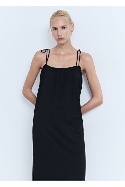 MANGO Woman Fiyonklu koton elbise