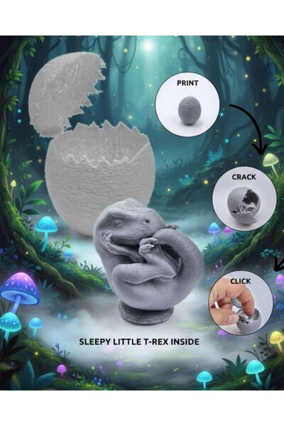 Dinozor Yumurtası-Çatlayan Yumurta Oyuncak-Dino Egg-T-Rex-1 adet