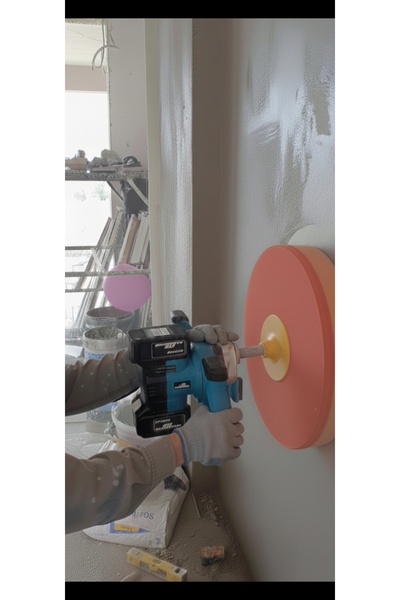 Muhtalif Markalar Sıva düzeltme perdah makinası çift bataryalı tirfil başlık ...