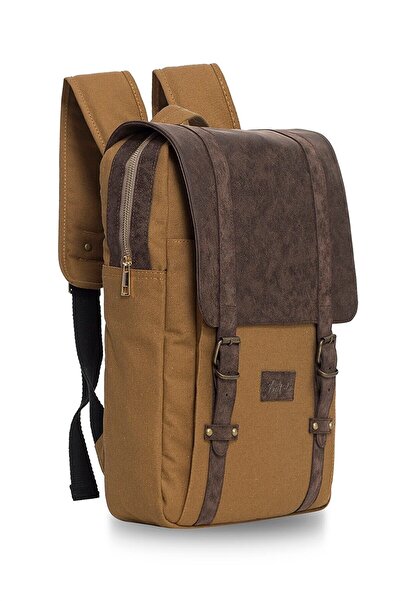 Fudela NYP Toprak Unisex 15.6 İnç Laptop Bölmeli Casual Günlük Sırt Çantası