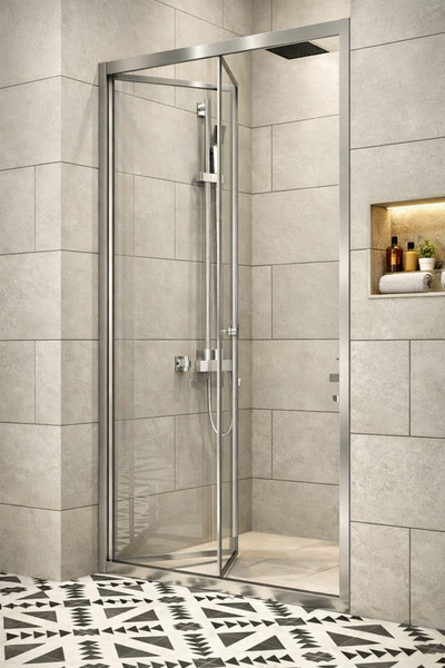 Durul Duşakabin Ön Cephe Katlanır Akordiyon Kapı Şeffaf Cam Yükseklik 190 Cm