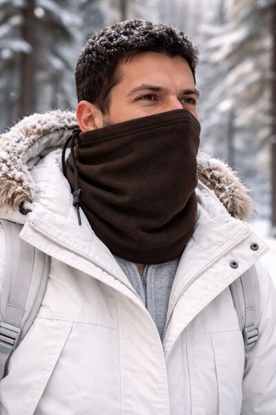 IŞIK Single Sword Чоловічий та жіночий зимовий полярний шарф та шапка