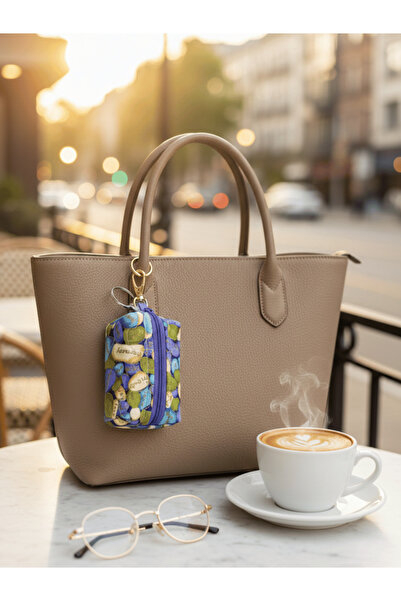 Ays Quilt Multi-Purpose Keychain Bag Charm - AirPods Case - Mini Lipstick and...