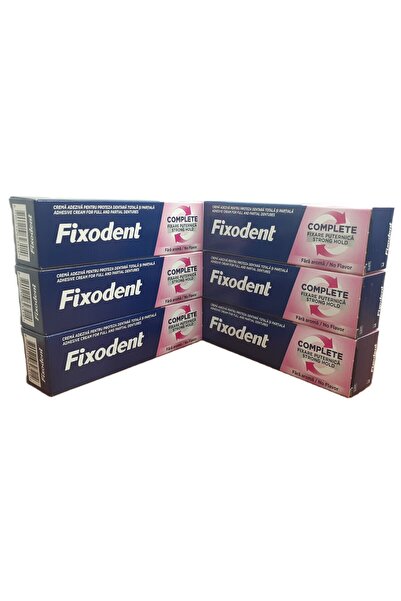 Fixodent COMPLETE PROTEZ YAPIŞTIRICI KREM GÜÇLÜ TUTUŞ 47 GR AROMASIZ X 6 ADET